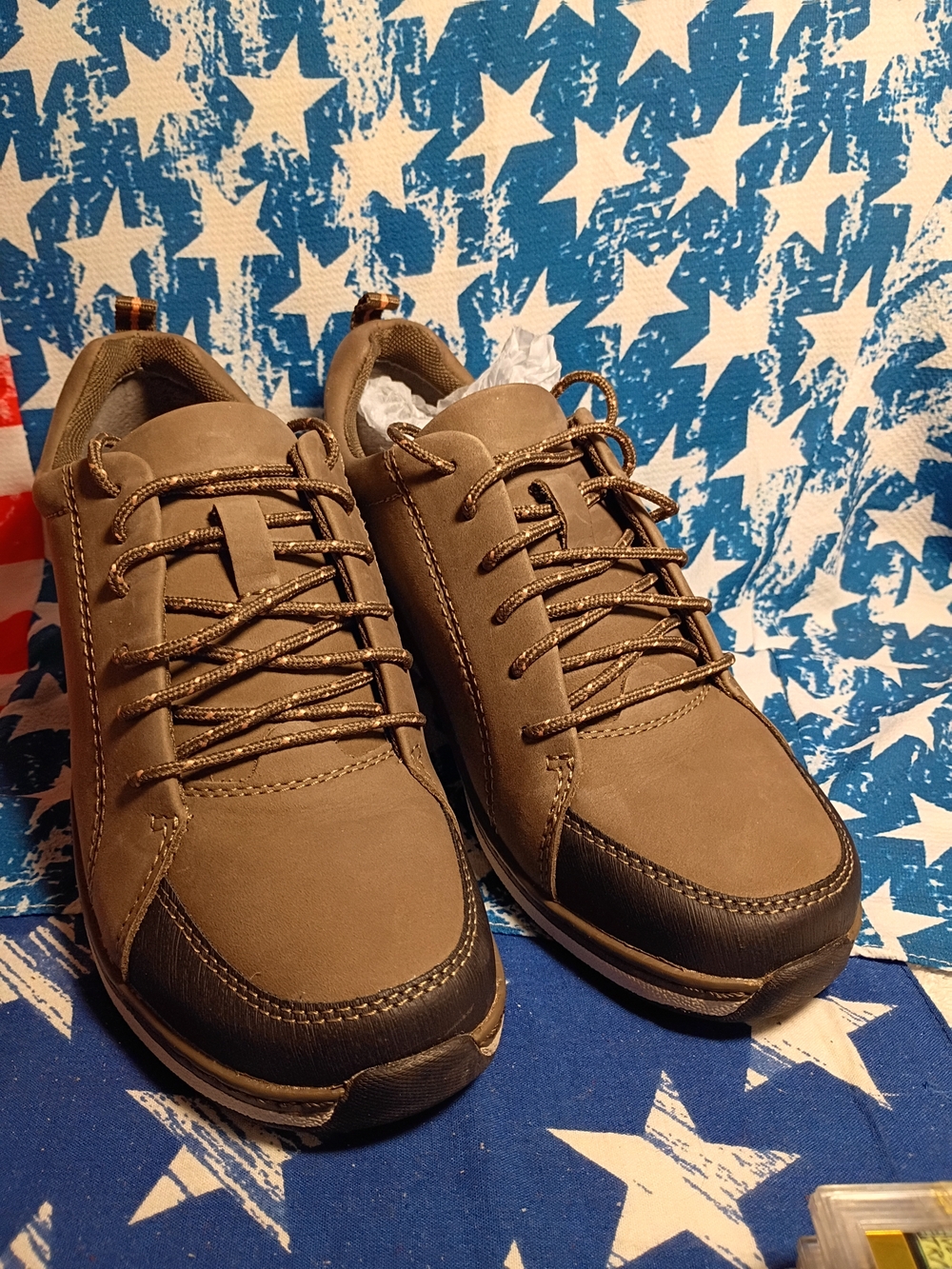 Aetrix Mara Mushroom Women’s Sz.7 Casual Brown Leather-Look Lace-Up Shoe